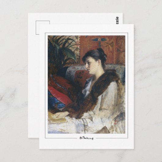 Marie Bashkirtseff #4 - Fine Art Postcard Postkarte (Vorne/Hinten)