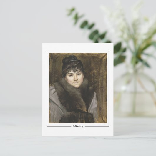 Marie Bashkirtseff #8 - Fine Art Postcard Postkarte (Stehend Vorderseite)