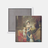 Marie-Caroline de Bourbon mit ihren Kindern Magnet (Vorderseite/Rückseite)
