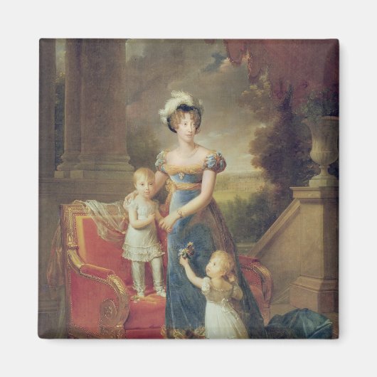Marie-Caroline de Bourbon mit ihren Kindern Magnet (Vorne)