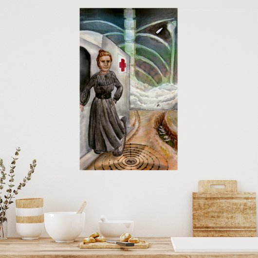 Marie Curie Art Print Poster (Küche)