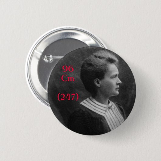 Marie Curie-Curium Button (Vorne & Hinten)
