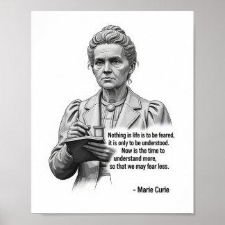 Marie Curie Inspirierendes Wissenschaftsposter – P Poster