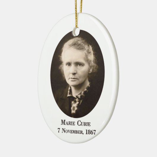 Marie Curie Keramikornament (Links)