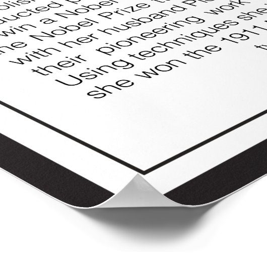 Marie Curie Poster (Ecke)