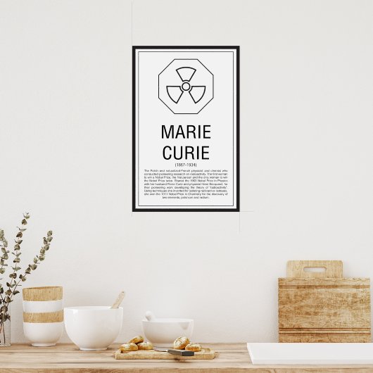 Marie Curie Poster (Küche)