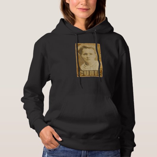 Marie Curie Torn Propaganda Poster Hoodie (Vorderseite)