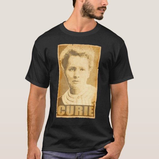 Marie Curie Torn Propaganda Poster T-Shirt (Vorderseite)