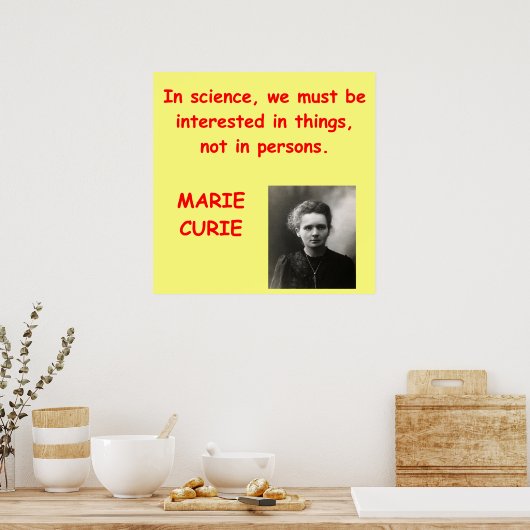 Marie Curie Zitat Poster (Küche)