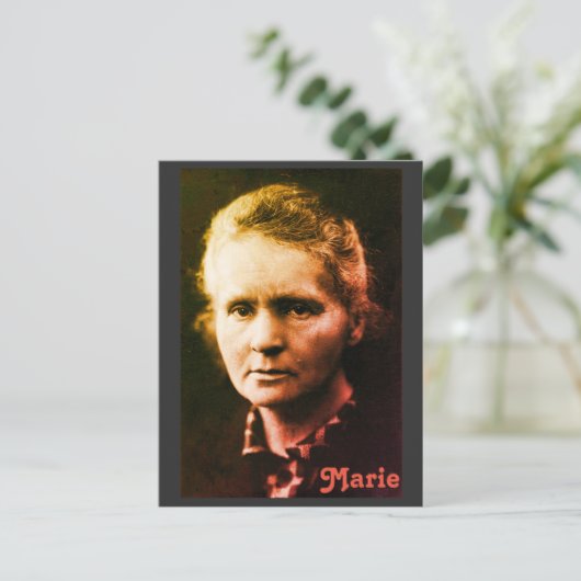 Marie Currie Postkarte (Stehend Vorderseite)