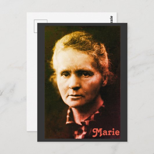 Marie Currie Postkarte (Vorne/Hinten)
