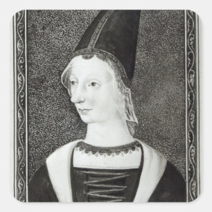 Marie d'Anjou Königin von Frankreich Quadratischer Aufkleber