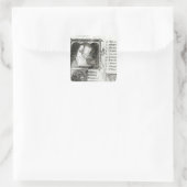 Marie de France schriftlich Quadratischer Aufkleber (Tasche)