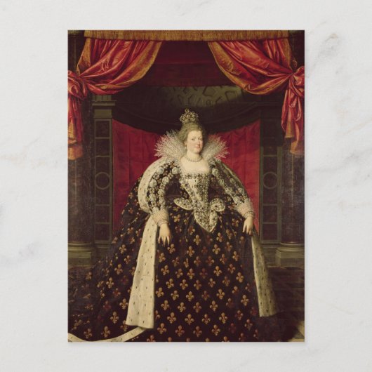 Marie de Medici in Coronation Robes, c.1610 Postkarte (Vorderseite)