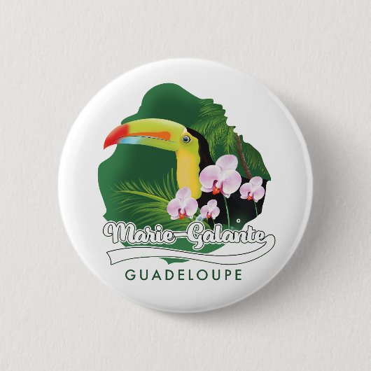 Marie Galante Guadeloupe Logo Button (Vorderseite)