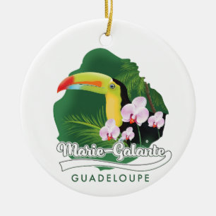 Marie Galante Guadeloupe Logo Keramik Ornament
