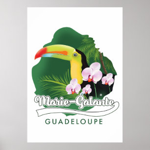 Marie Galante Guadeloupe Logo Poster