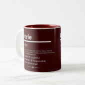 Marie, Girl Personalized Name Definition Mug Zweifarbige Tasse (Vorderseite Links)