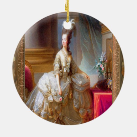 Marie inspirierte französisches Barock Keramik Ornament (Hinten)