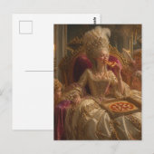 Marie isst Pizza Digitale Kunst Postkarte (Vorne/Hinten)