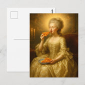 Marie isst Pizza Digitale Kunst Postkarte (Vorne/Hinten)