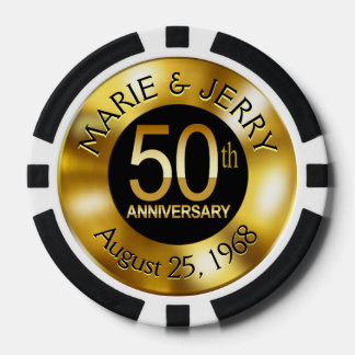 Marie & Jerry 50th Anniv 1968 Casino-Chip Pokerchips