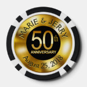 Marie & Jerry 50th Anniv 1968 Casino-Chip Pokerchips (Rückseite)