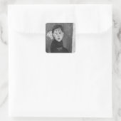 Marie, junge Frau Quadratischer Aufkleber (Tasche)