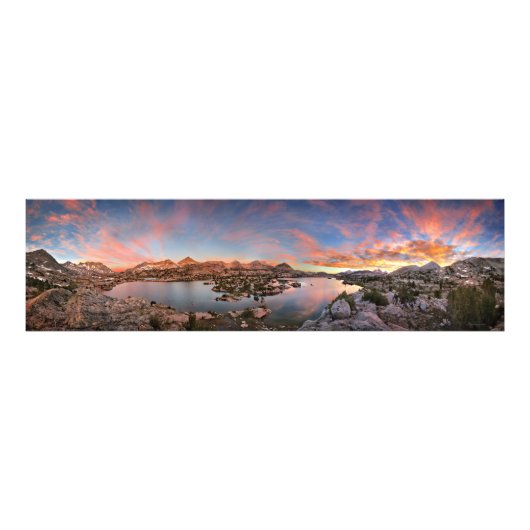 Marie Lake Sunrise Panorama - John Muir Trail Fotodruck (Vorne)
