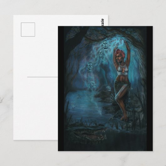 Marie Laveau Postkarte (Vorne/Hinten)