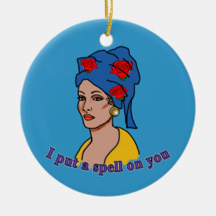 Marie Laveau setzte ich einen Bann auf Sie Keramikornament