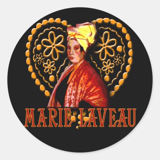 Marie Laveau Voodoo Hohepriestes Runder Aufkleber (Vorderseite)