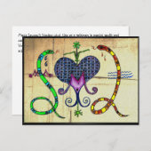 Marie Laveau Voodoo Vévé Postkarte (Vorne/Hinten)