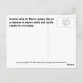 Marie Laveau Voodoo Vévé Postkarte (Rückseite)
