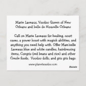 Marie Laveaux Postkarte (Rückseite)