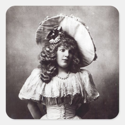 Marie Lloyd Quadratischer Aufkleber (Vorderseite)