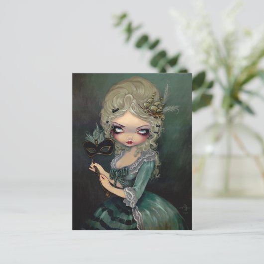 "Marie Masquerade" Postkarte (Stehend Vorderseite)