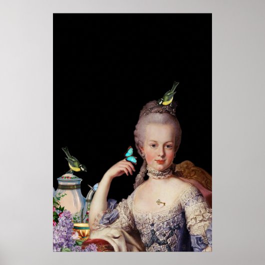 Marie mit Schlüssel und Schloss Poster (Vorne)