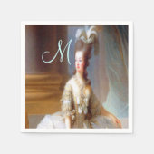 Marie Monogram Elegant French Chic Serviette (Vorderseite)