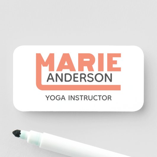 Marie Name Tag Namensschild (Beispiel)