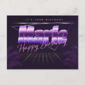 Marie Name Vorname lila Postkarte Geburtstag (Vorderseite)