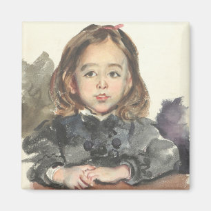 Marie-Portrait (Niedliches Jungmädchen) Magnet