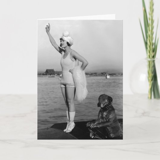 Marie Prevost mit Teddy-Foto Karte (Vorderseite)