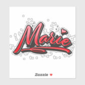 Marie red Heart Graffiti Aufkleber Sticker (Blatt)