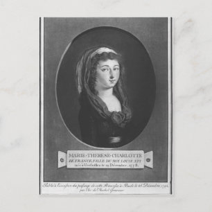 Marie-Therese-Charlotte de France, 17 Postkarte