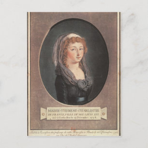 Marie-Therese-Charlotte de France im Alter von sie Postkarte