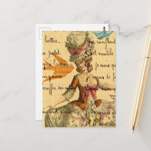 Marie Vintage Collage Postkarte