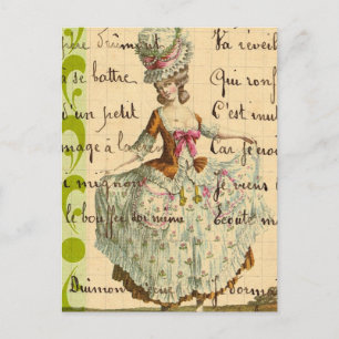 Marie, Vintage Lady Digitale Kunst Postkarte