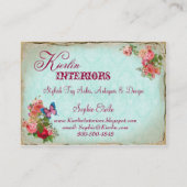 Marie Vintage Schmetterlings-Geschäfts-Karte Visitenkarte (Rückseite)