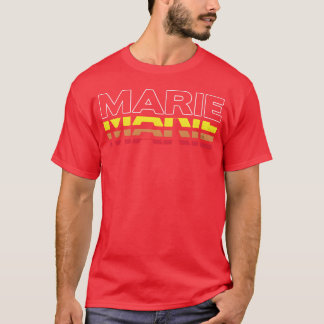 Marie Vorname Lustig Vintage Sonnenuntergang Marie T-Shirt